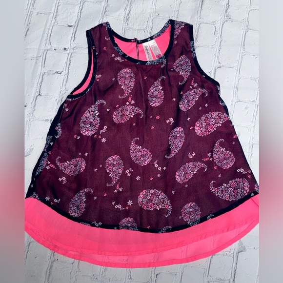 Japna Other - Japna Pink and Black Paisley Kids Blouse